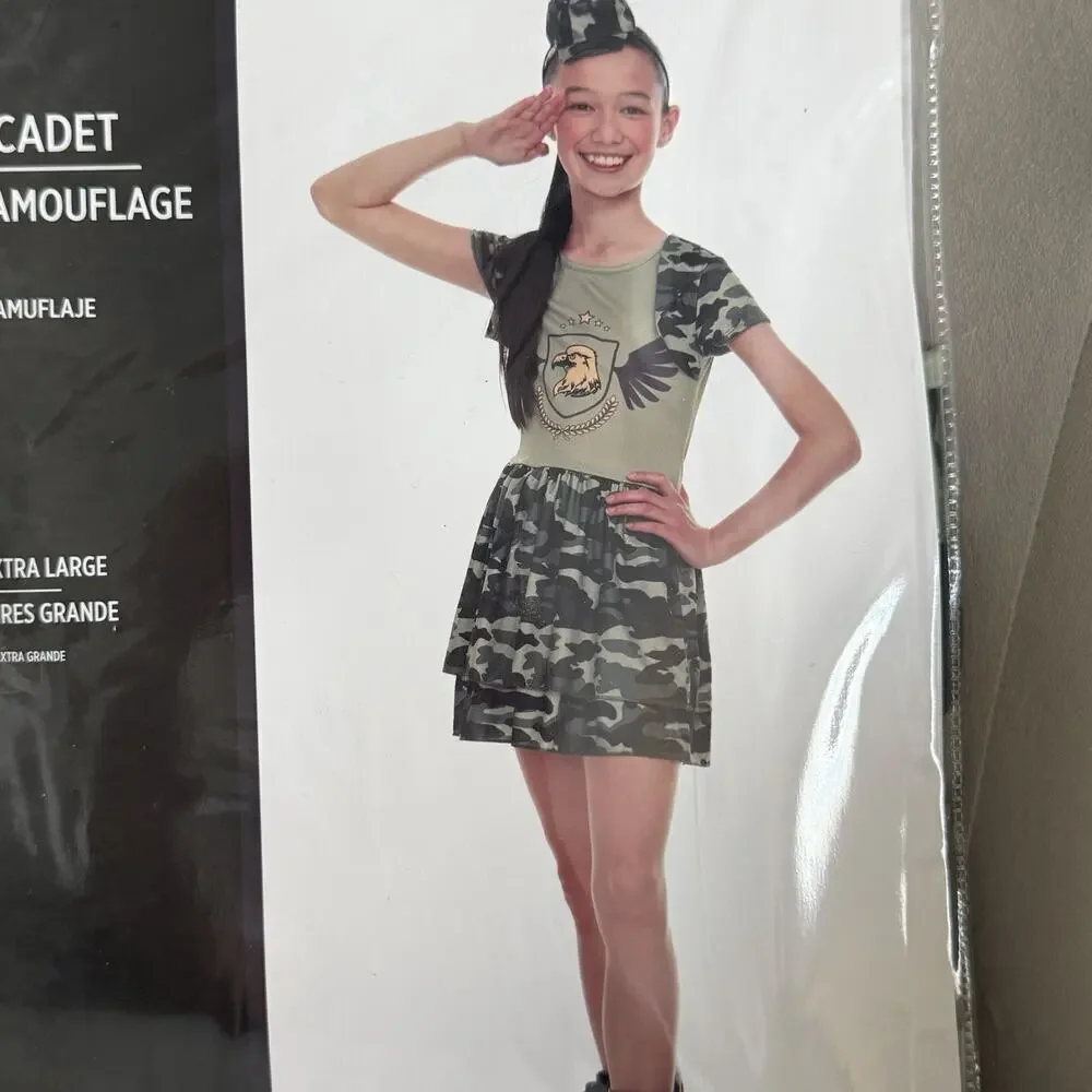 Camo Cadet Costume for Kids Size XLarge 10/14 Halloween Party
